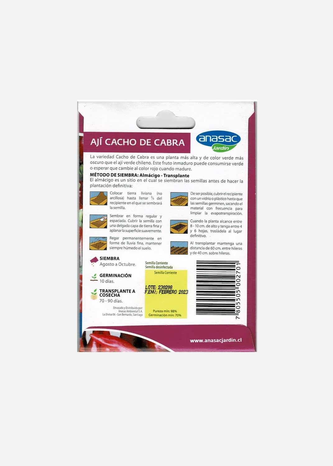 Semilla de Ají Cacho de Cabra 1 gr.